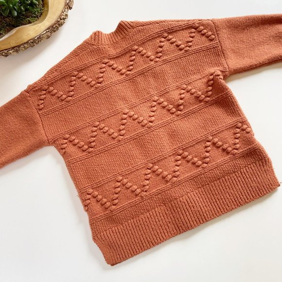 • Madewell Burnt Orange Popcorn Cardigan Sweater • - Picture 5 of 8